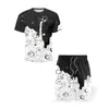 Men's Tracksuits Milk Cup Star 3D Printed Suit Short Sleeve 2021 Summer Fashion T-Shirt And Shorts Are Available Individually