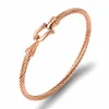 Braccialetti sottili in filo di acciaio inossidabile per donna Braccialetti color oro Gioielli 316L