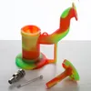 Smoke Silicone Nectar Collect Kits oil rig assorted color with stainless steel dabber tip hookah3526551