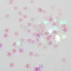 Dekorativa Objekt Figuriner Partihandel 3mm Laser Holografiska Silver Stjärnor Glitter Sequins Confetti Nail Star Glitters För Art