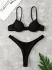 Kvinnors badkläder damens konsistens bikini solid baddräkt 2021 bikinis kvinnor micro underwired thong swimsuit beach Biquini bather