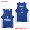 Men Lithuania Prienu Vytautas Basketball Jersey 1 Lamelo Ball 3 Liangelo Ball Uniform 99 Lavar Ball All Blue White Size S-XXL