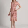 Новый прибыл мода женская простая пледа один кусок шелк, обернутое чайное платье чая 210323