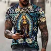 Mannen T-shirts 2021 Zomer Heren Oversized Vintage Korte Mouw Mode Harajuku Etnische Tie-Dye Gedrukt T-shirts Byck Merk clo216S