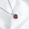 Vrouwen hanger kettingen koperen zilveren ketens rode diamant liefde hart ketting vrouw verjaardag bruiloft mode sieraden wil en zandig