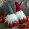 Christmas Decorations Long Hat DIY Party Knitted Home Window New Year Kids Gift Desktop Ornament Faceless Doll