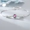 Corrente dropship 925 coração do mar prata esterlina marca jóias para mulheres corrente trevo pulseira praty pulseiras de casamento bs4745