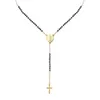 Hanger Kettingen Katholieke Rvs Rozenkrans Kralen Ketting Y Vorm Maagd Ketting Voor Vrouwen Mannen Religieus Kruis Sieraden6500235