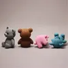 Fyllda plyschdjur Party Heminredning Tillbehör Gullig plastbjörn Miniatyr Fairy Påsk Animal Garden Figurines Decor DHL