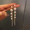 Шпицка изысканные сережки с длинными кисточками для Lady Romantic Shiny Pearl Party Jewelry Accessory подарок