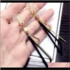 Stud Jewelry Drop Entrega 2021 Llegada Mujeres Moderno Estilo coreano Triángulo Pendientes de borla Largo Individualidad Moda Venta al por mayor Ch personalizado