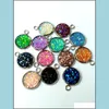 نتائج السحر المجوهرات مكونات لطيفة Druzy Design Heart Big Hole Spacer Beads 50pcs الكثير