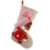 Knitted Wool Large Stockings Santa Claus Snowman Deer Christmas Socks Gift Bag Fireplace Decorations CO25 mok1