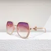 Belles lunettes de soleil pour femmes plein cadre polygone Exquises et élégantes lunettes décoratives à fleurs bras été UV400 lentille belles lunettes de soleil