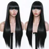 Newest 360 Transparent Lace Frontal Wig With Bangs 13x4 13x6 Straight Human Hair Wigs With Bangs Brazilian Lace Front Wigs With Bangs