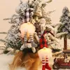Jul Buffalo Plysch Dock Christmases Ornaments Creative Santa Old Man Standing Pose Small Dolls Exquisite Decoration Barn Kids Gifts CGY27