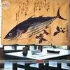 Gardin draperier japansk stil dörr partition tonfisk dekoration hängande kök restaurang halv noren