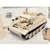 Kazi Ky82011 Tank Modell Kit Byggnadsblock Bricks WW2 995PCS Century Militär 3D King Tiger 323 Toy For Boy