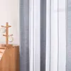 モダンなシアーカーテンウィンドウチュールカーテンの寝室のリビングルーム家の脱水縞模様のキッチンカーテンの窓210913