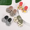 Trendig Unique Polymer Clay Charms Leopard Drop Örhängen för Kvinnor Söt Multi-Färg Rund Hängsmycke Dangle Örhängen Smycken