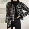 Damenjacken Alien Kitty Elegant Plus Size Blazer Mäntel Plaid Wollmode Retro Arbeitskleidung OL 2021 Lässige Strickjacken Bürodame Slim