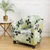 Modern Floral Club Armchair Covers Chair Slipcover Stretch Tub Sofa Spandex Couch for Bar Counter 211207