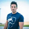 Alphalete الذئب المطبوعة رجل رياضي تي شيرت الذكور عارضة الصيف القطن طاقم الرقبة المحملة