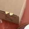 Amaiyllis 18k pesca orecchini in oro lucido piccolo perno per gioielli orecchino cuore amore moda femminile