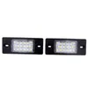 JIUWAN 1 Pair White 18SMD LED Number License Plate Lights For VW Touareg Tiguan Golf 5 Passat B5 Auto Lamp car