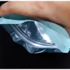 Sky Blue Matte Aluminium Folie Bag Zipper Ställ upp Tear Notch Kaffe Candy Reclosable REUSABLE LAGRING Packaging Bag LX4225