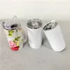 12oz Sublimazione di Sublimazione Dritto Stippy Tazza Tumbler Doppio manico in acciaio inox Bottiglia per bambini Doppio parete Aspirapolvere Tazza Isolata da calore Bambino Bambino Bambino all'ingrosso AAA