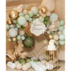 127 st macaron color avokado grön latex ballonger garland kit kedja födelsedag valentiner dag bröllop fest dekorationer globos 21061222g