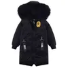 Jongens parker winter katoenen jas grote kinderen onderaan gewatteerde jas Mid-length knappe kinderkleding dikke 211203