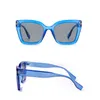 Lunettes de soleil Vintage pour femmes, Rivets bleus carrés, marque de styliste, nuances dégradées, lunettes de soleil surdimensionnées pour hommes