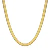 4mm eenvoudige mode platte visgraat slang ketting choker ketting voor vrouwen chokers