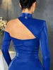 Adyce Elegant Women Evening Maxi Dress 2022 New Sexy Long Sleeve Hollow Out High Split Celebrity Fashion Club Party Dress Outfit Y220214