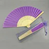 Wedding Party Favors Gifts DIY Blank White Hand Fan with Organza Bag Package