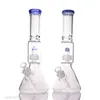 pipa de agua vaso de vidrio bong tuberías de agua capturas de hielo jaula de pájaros perc material grueso plataforma de dab de aceite para fumar bongs de 14 "con junta de 14 mm