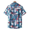 Floral Camisas Homens Imprimir Manga Curta Casual Aloha Camisa Mens Beach Holiday Hawaiian Camisas Verão Brand Cozy Flor Camisa 210524