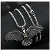 Pendant Necklaces Domineering Crow Necklace Men's Long Chain Motorcycle Party Hip Hop Fashion Women's Rock Jewelry