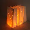 1500 adet / grup Işık Tutucu Luminaria Kağıt Fener Mum Çanta Düğün Noel Partisi Festivali Açık ve Ev Dekorasyon