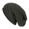 Vinter Baggy Slouchy Beanie Hat Ull Stickad Varm Keps för Herr Dam 2021 Höst Kvinnor Sticka Virkade Beanies Solid Y21111