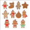 Charms Ustalenia Biżuteria Komponenty Mix Christmas Xmas Drzewo Ozdoby Święty Mikołaj Claus Snowflake Snowman Wisiorki DIY Aessories Hurtownie Drop D