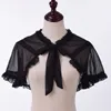 Lolita Girls JSK Kleid weiß schwarzes Mini -Umhang für Sommerschulter kurzes Chiffon Umhang Frauen