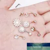 Edelstahl Bauchnabelpiercing Set Gauge Barbell Bananabells Nabelpiercing Schmuck Barbells für Frauen Mädchen Schmuck