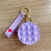 Кошелек монеты пионеровская сумка с толчкой Toys Key Chain Girls Compes Mini Children Poppers Bubble Buzzer Case Calse Toys Dest