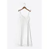 Casual Dresses Back Elastic Summer Dress Women 2022 Party Elegant White Print Sweetheart Neck Tie Spaghetti Strap Side Slit Midi291e