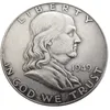 Full uppsättning (1948-1963) PSD 37PCs Franklin Craft Half Dollar Silver Plated Copy Coin Brass Ornaments Hem Dekoration Tillbehör