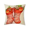 Christmas Pillow Case Pokrywy Dekoracje 18x18 Cal Elk Throw Poduszka Pokrywa Xmas Skarpetki Santa Claus Pościel Poduszki Dekoracyjne do kanapu Decor Strona główna