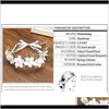 Haimeikang fait à la main Slik Flower Pearl Couronne Bandeau Ruban Beauty Bridal Floral Garlands Wedding Femmes ACC QYLOGS T7IXM ACCESSOIRES HR2QZ